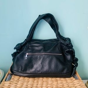 Knotted SOFT Black Leather Bag